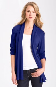 MOD.lusive Ruched Sleeve Long Cardigan @ Nordstrom